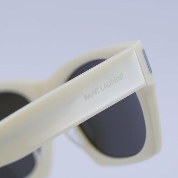 ?️ New Saint Laurent SL402 020 Sunglasses - Ivory Frame, Grey Lenses main image 4